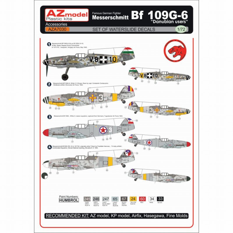 【新製品】AZA7030)メッサーシュミット Bf109G-6