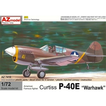 【新製品】[2095017241001] AZ7410)カーチス P-40E ウォーホーク アメリカ陸軍戦闘機隊