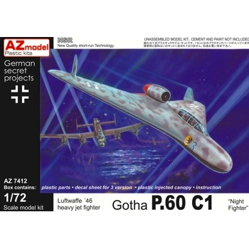 【新製品】[2095017241209] AZ7412)ゴータ P60C-1 計画夜間戦闘機