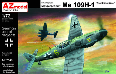 【新製品】AZ7543)メッサーシュミット Me109H-1 夜間戦闘機