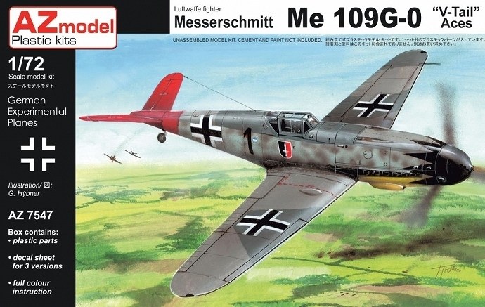 【新製品】AZ7547)Bf109G-0 Vテール エース