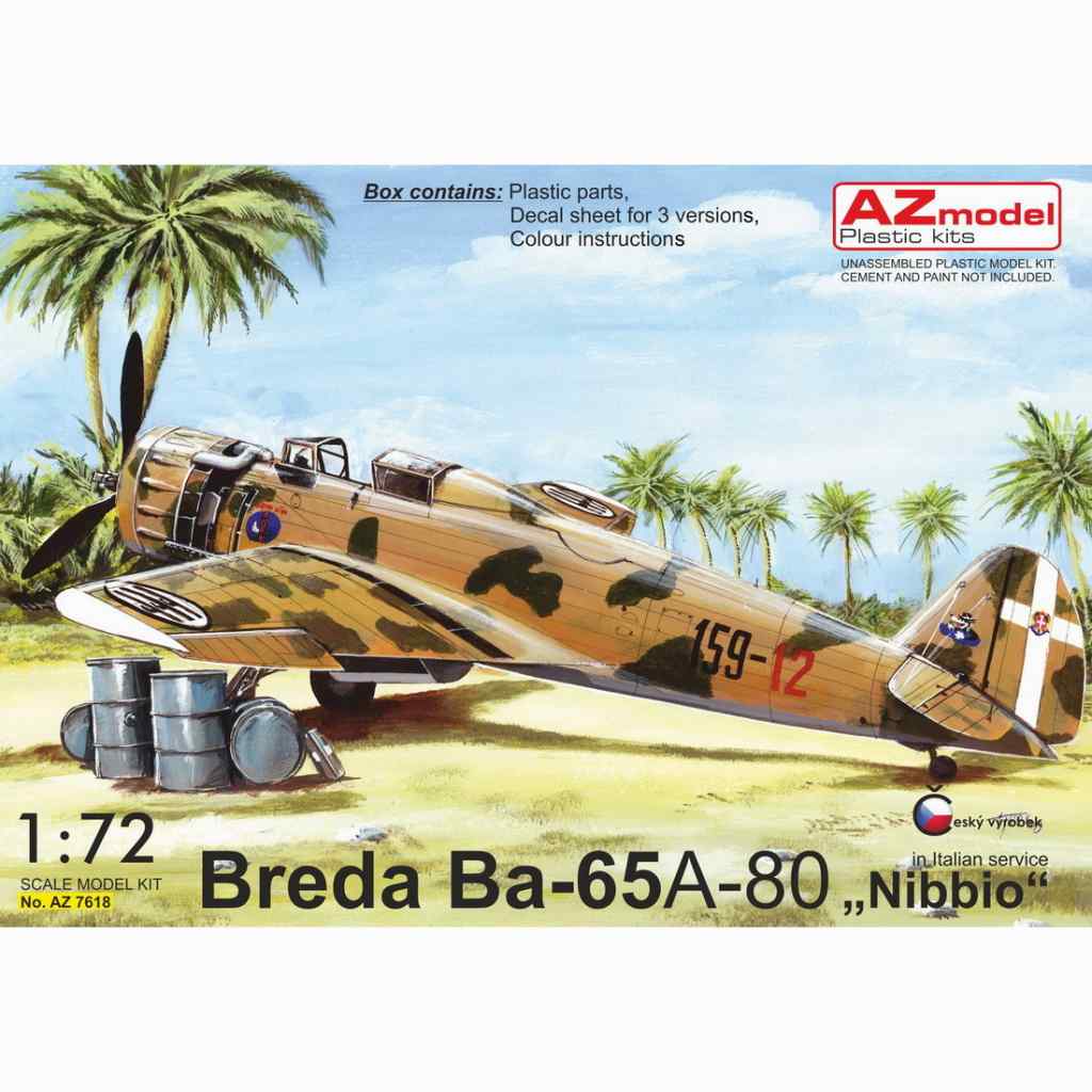 【新製品】AZ7618 ブレダ Ba65 フィアットA-80エンジン搭載機 ｢イタリア｣