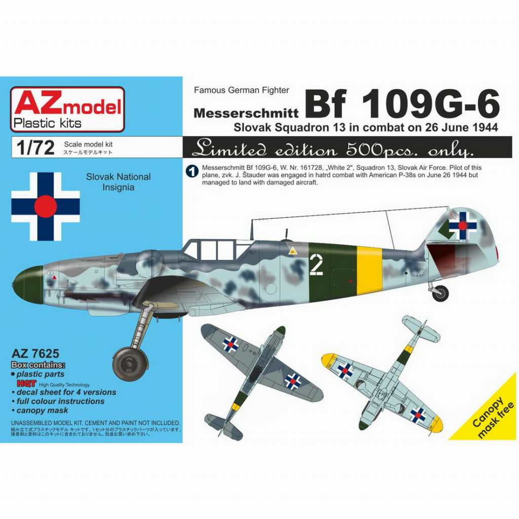 【新製品】AZ7625 メッサーシュミット Bf109G-6 ｢スロバキア｣ リミテッドエディション