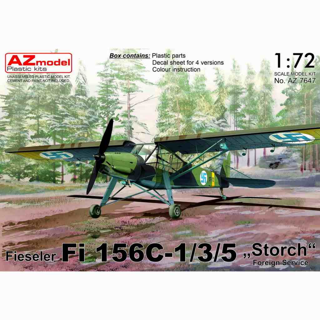 【新製品】AZ7647 フィゼラー Fi156C-1/3/5 シュトルヒ 「海外仕様」