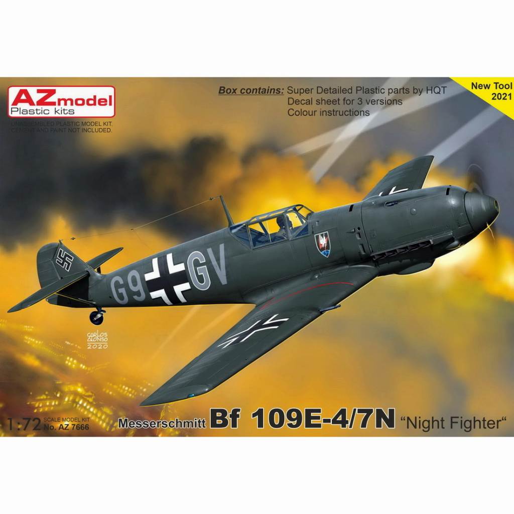【新製品】AZ7666 メッサーシュミット Bf109E-4/7N ｢夜間戦闘機｣