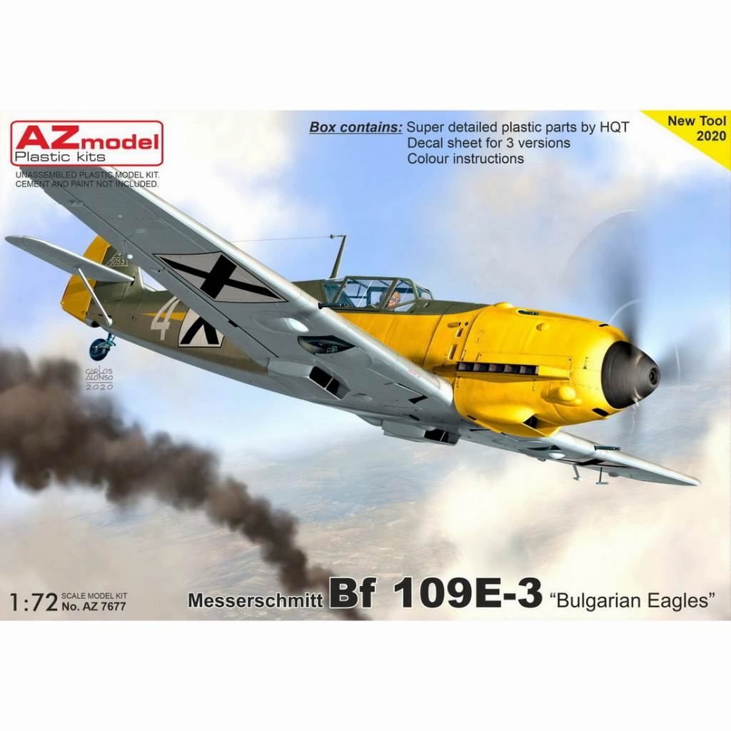 【新製品】AZ7677 1/72 メッサーシュミット Bf109E-3 ｢ブルガリアの鷲｣