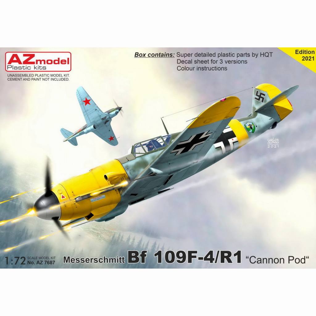 【新製品】AZ7687 メッサーシュミット Bf109F-4/R1 ｢カノンゴンドラ｣