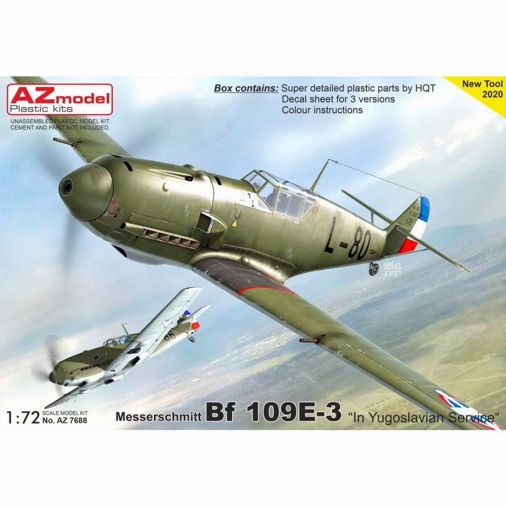 【新製品】AZ7688 1/72 メッサーシュミット Bf109E-3 ｢ユーゴスラビア｣
