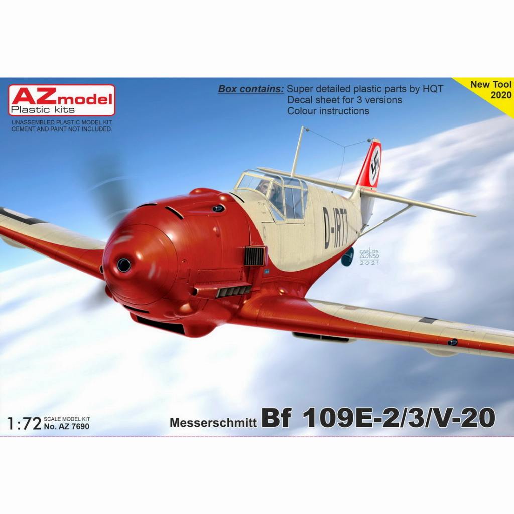 【新製品】AZ7690 1/72 メッサーシュミット Bf109E-2/3/V-20