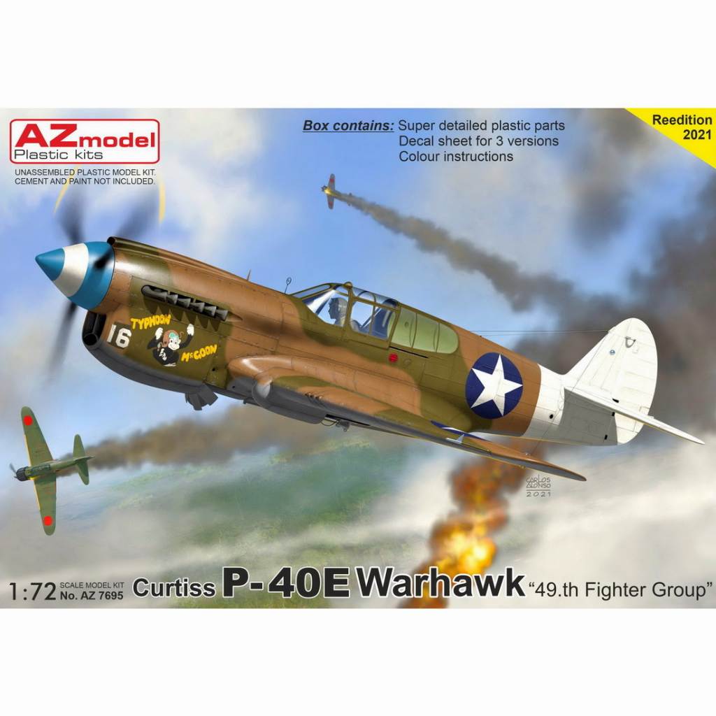 【新製品】AZ7695 1/72 カーチス P-40E キティホーク ｢第49戦闘航空群｣