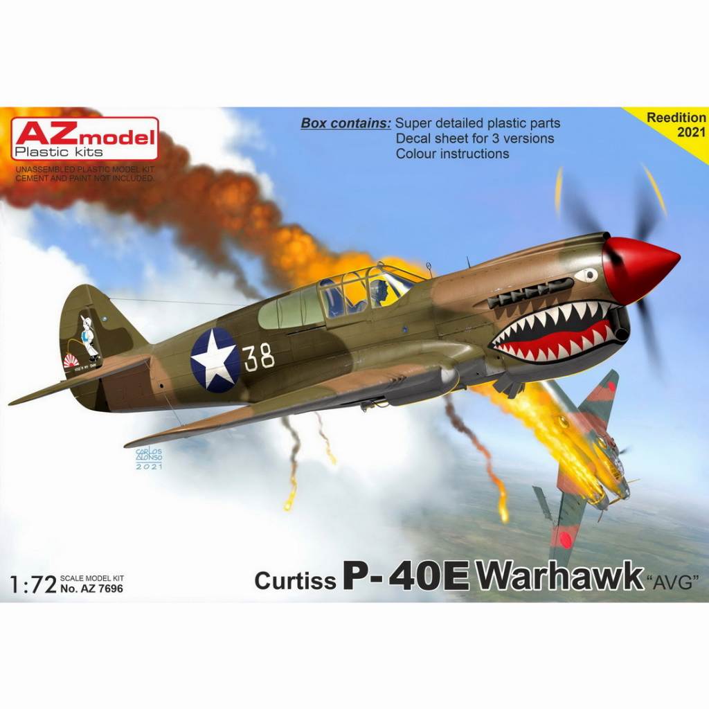 【新製品】AZ7696 1/72 カーチス P-40E キティホーク ｢フライング・タイガース｣