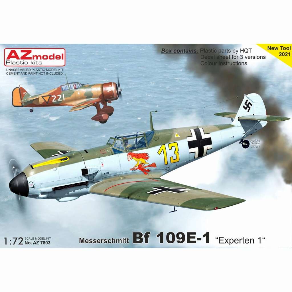 【新製品】AZ7803 1/72 メッサーシュミット Bf109E-1 ｢エースパイロット1｣