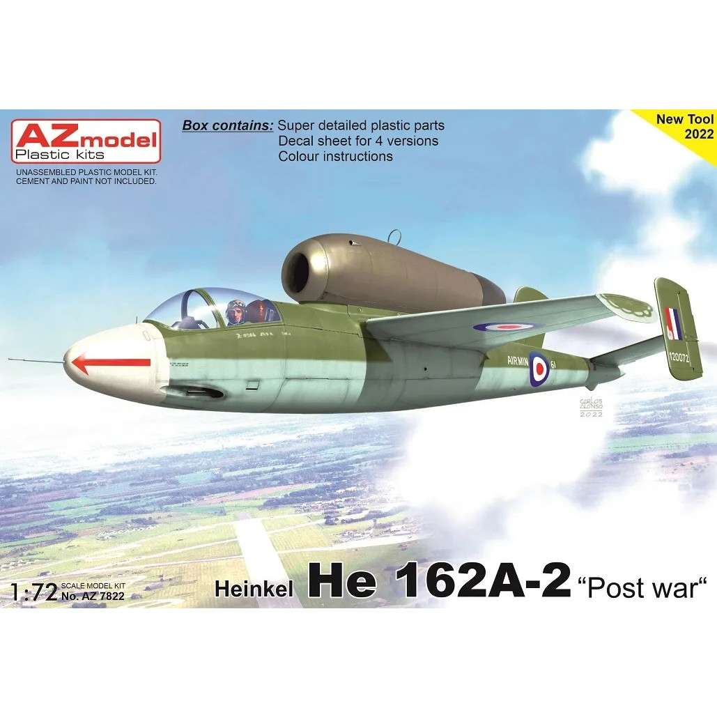 【新製品】AZ7822 1/72 He162A-2 サラマンダー「大戦後」