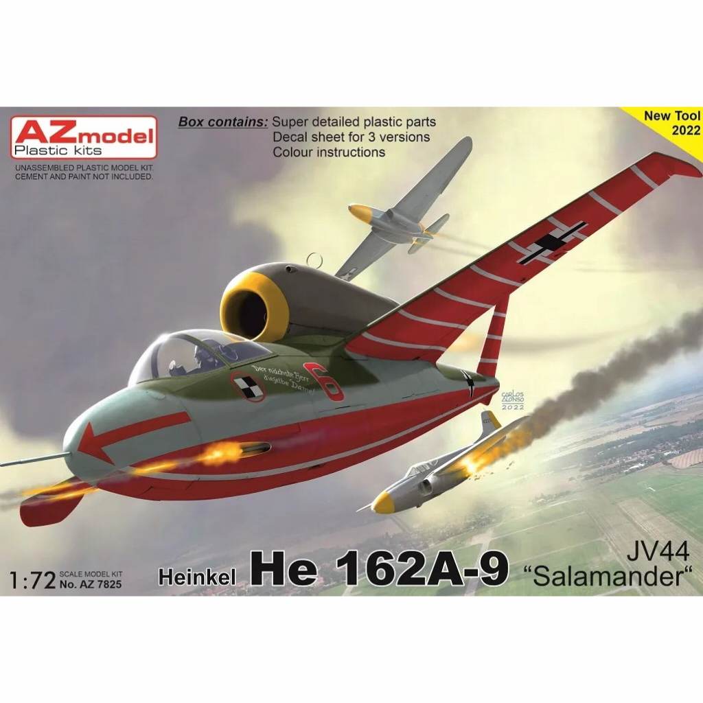 【新製品】AZ7825 1/72 He162A-9 サラマンダー「JV44」
