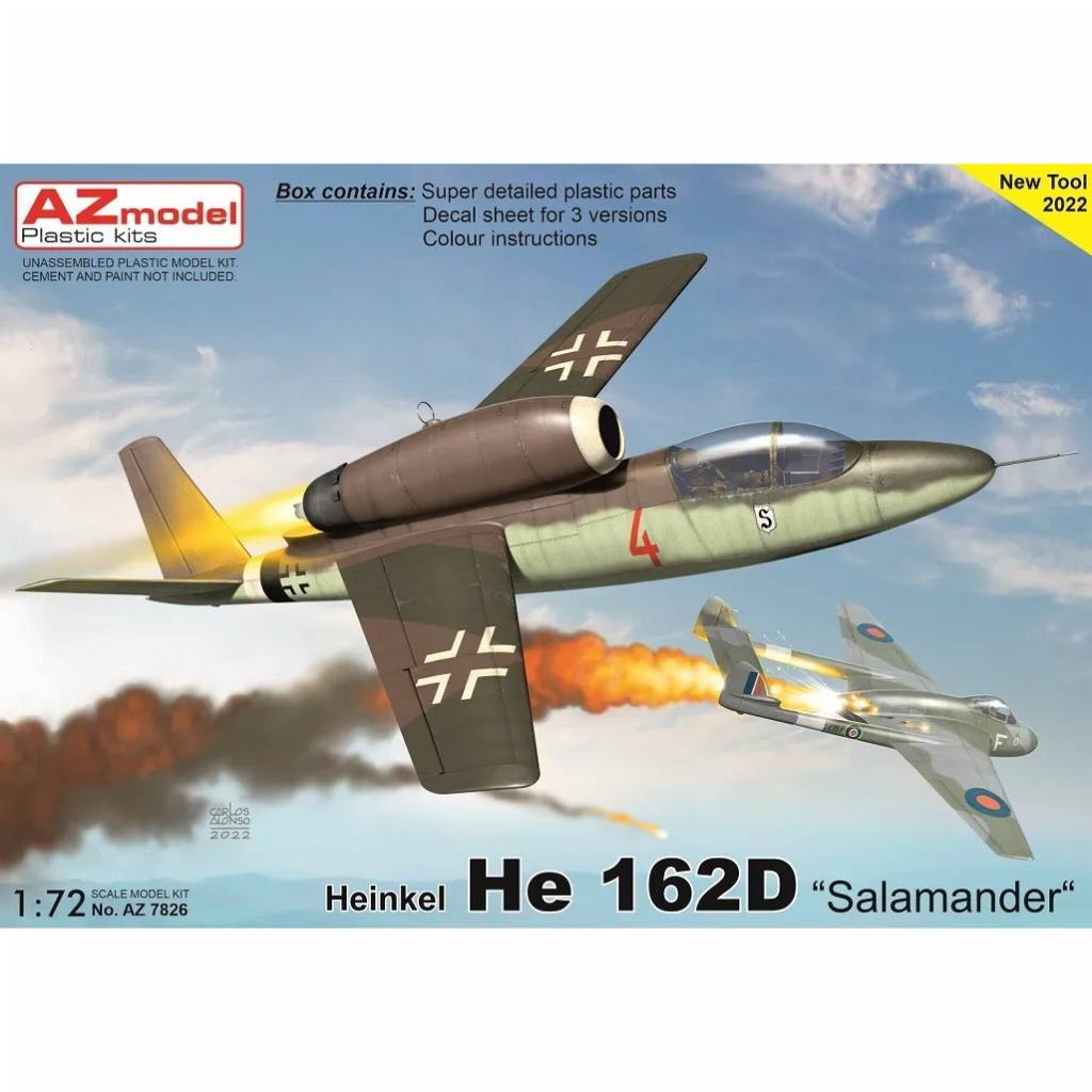 【新製品】AZ7826 1/72 He162D サラマンダー