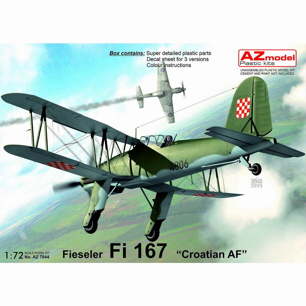 【新製品】AZ7844 1/72 フィゼラー Fi167 クロアチア空軍