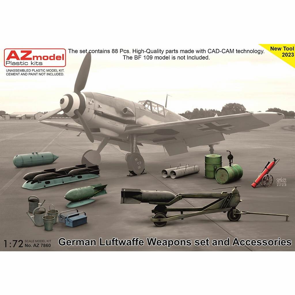 【新製品】AZ7860 1/72 WWII ドイツ空軍 装備品セット