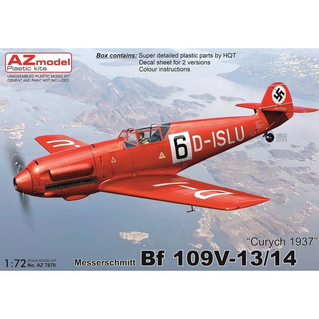 【新製品】AZ7870 1/72 メッサーシュミット Bf109V-13/14 