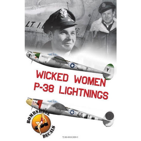 【新製品】BOMBSHELL DECALS 72-BS-0018 ロッキード P-38J ライトニング ウィックド・ウィメン