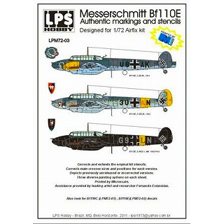 【新製品】[2300527200302] LPS HOBBY LPM72-03)メッサーシュミット Bf110E