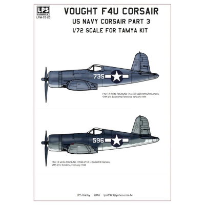 【新製品】LPS HOBBY LPM72-20)F4U-1A コルセア アメリカ海軍 Pt.3