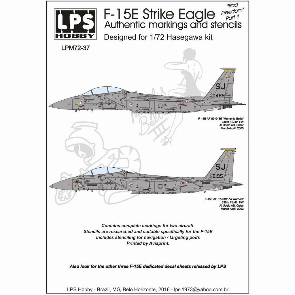 【新製品】LPS HOBBY LPM72-37)F-15E ストライクイーグル イラクフリーダム Pt.1