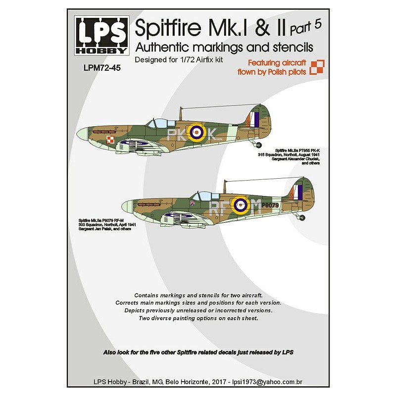 【新製品】LPS HOBBY LPM72-45)スーパーマリン スピットファイア Mk.I/II Pt.5