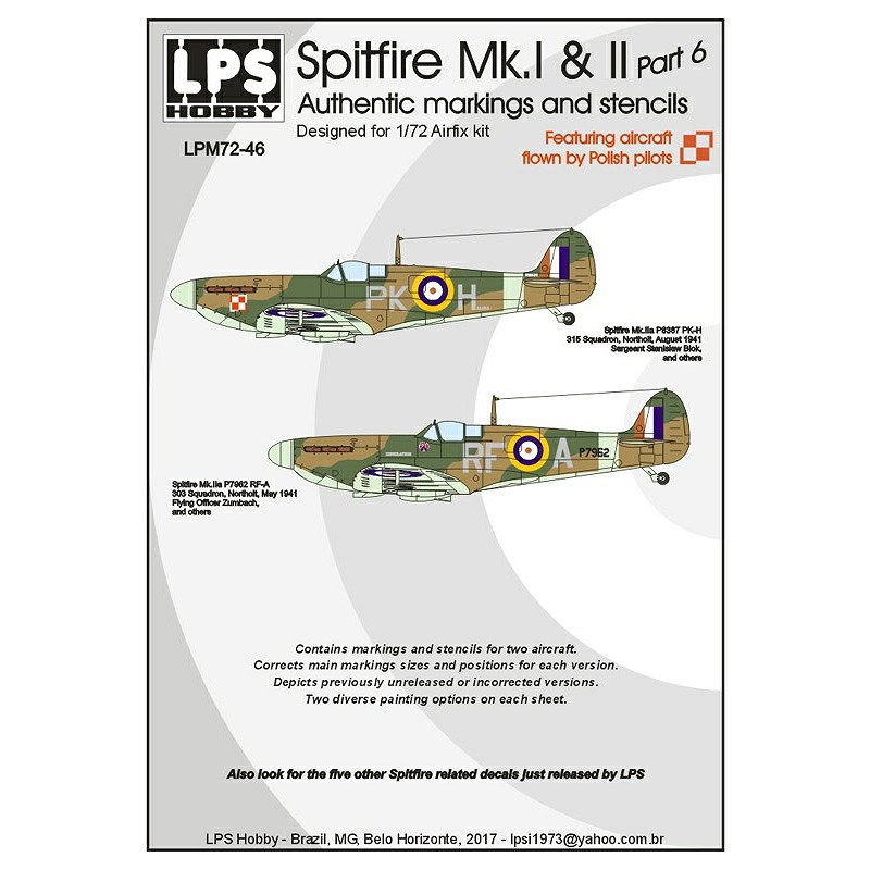 【新製品】LPS HOBBY LPM72-46)スーパーマリン スピットファイア Mk.I/II Pt.6