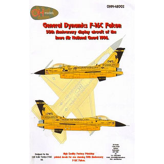 【新製品】[2500524800202] OH models OHM-48002)F-16C アイオワ州空軍50周年記念塗装