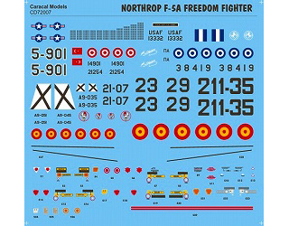 【新製品】[2700527200706] Caracal Models 72007)ノースロップ F-5A フリーダムファイター