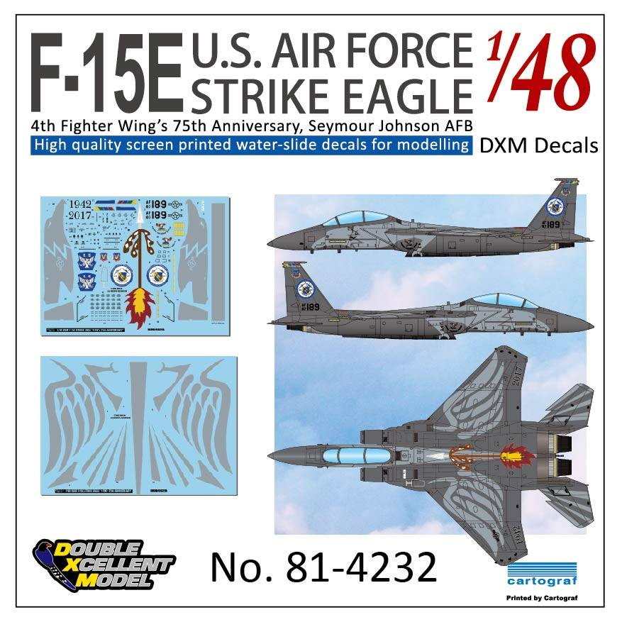 【新製品】DXM Double Excellent Model 81-4232 アメリカ空軍 F-15E ストライクイーグル 第4戦闘航空団 75周年記念