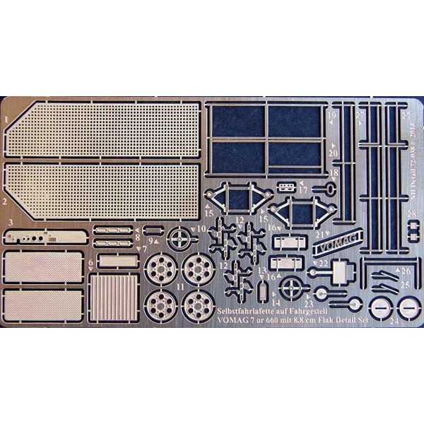 【新製品】NHディテール M72-038 フォマーグ Flak36 88ミリ対空自走砲大型トラック ディテールセット