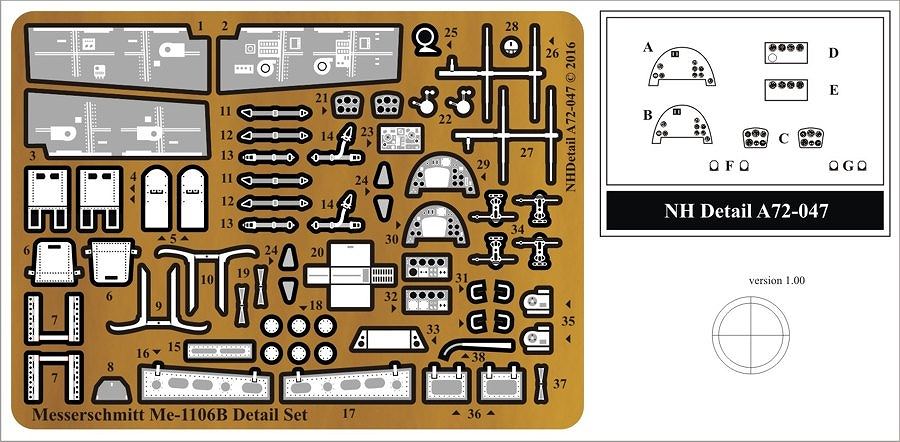 【新製品】NHディテール A72-047)メッサーシュミット Me1106B