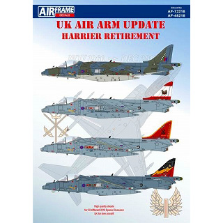 【新製品】[2800524821802] AIR FRAME DECALS 48218)UK AIR ARM UPDATE HARRIER RETIREMANT NOV1960-DEC2010