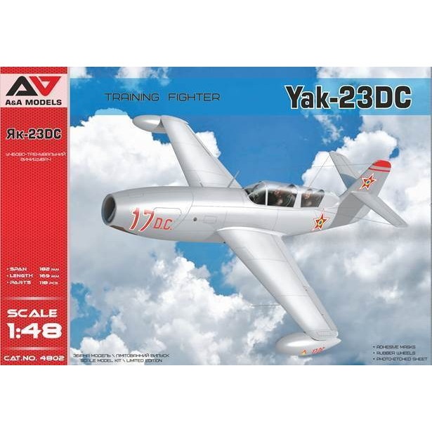 【新製品】A&Aモデル 4802 ヤコブレフ Yak-23DC ルーマニア空軍 トレーナー