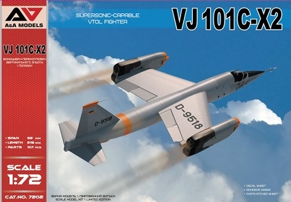 【新製品】A&Aモデル 7202)EWR VJ101C-X2 試作超音速VTOL戦闘機