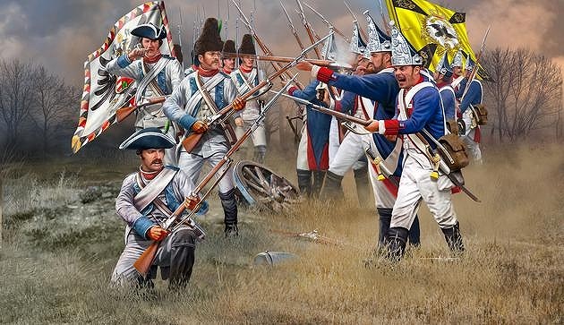 【新製品】02452)7年戦争 オーストリア+プロイセン歩兵セット 1754-1763年