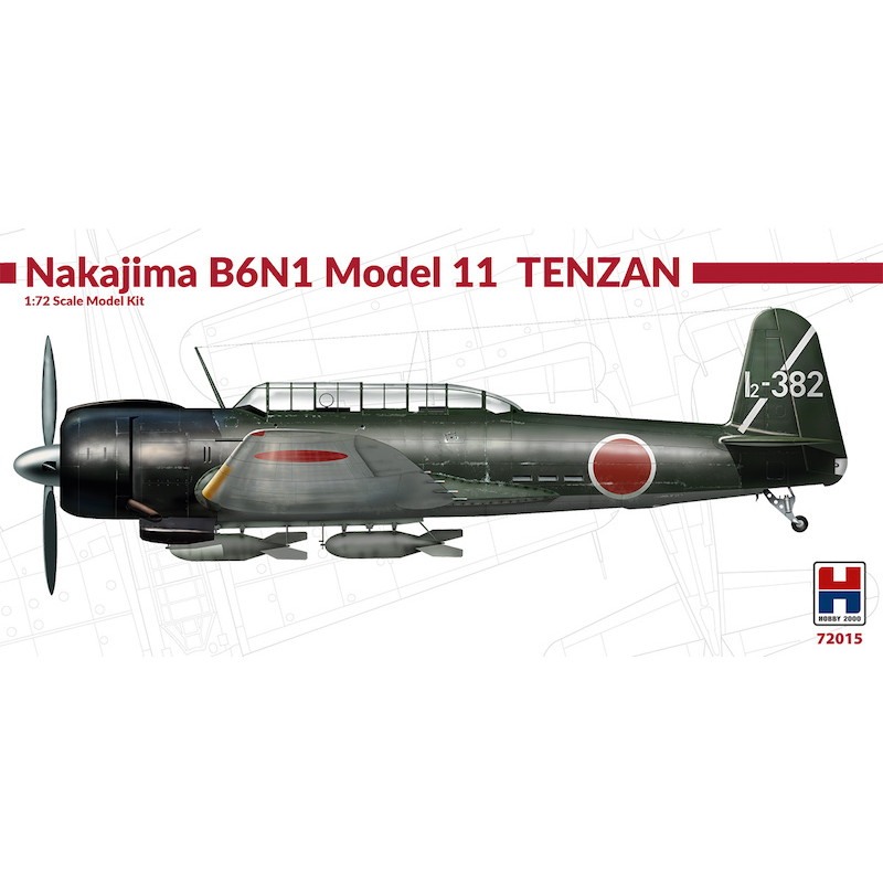 【新製品】ホビー2000 72015)中島 B6N1 艦上攻撃機 天山 一一型