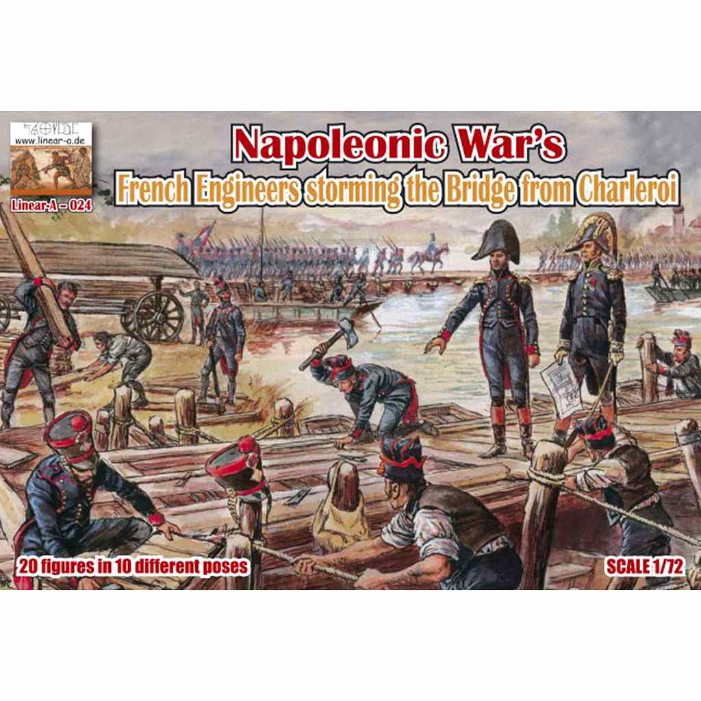 【新製品】LA024 ナポレオン戦争 シャルルロワの橋を強襲するフランス軍工兵 セット1