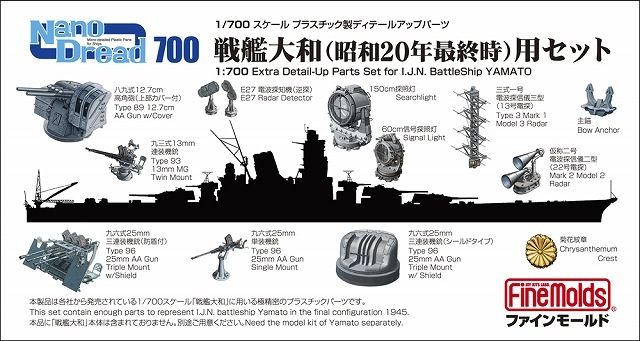 【新製品】77921 戦艦大和(昭和20年最終時)用セット