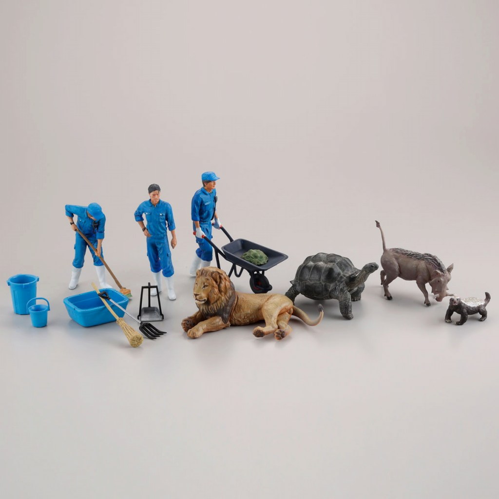 【新製品】1/35 ARTPLA 飼育員とライオンセット カプセル版 全5種 6個入ボックス