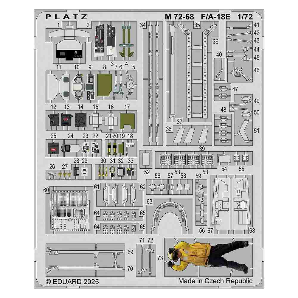 【新製品】M72-68 1/72 F/A-18E スーパーホーネット用 エッチングパーツ
