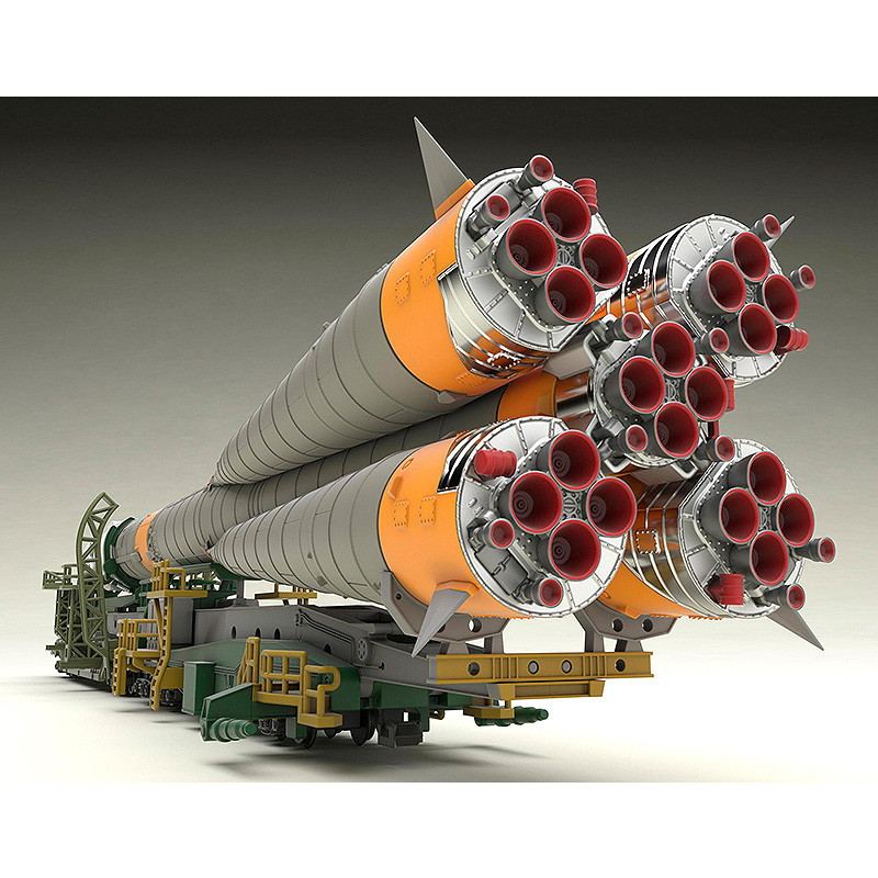 【新製品】1/150プラスチックモデル ソユーズロケット+搬送列車