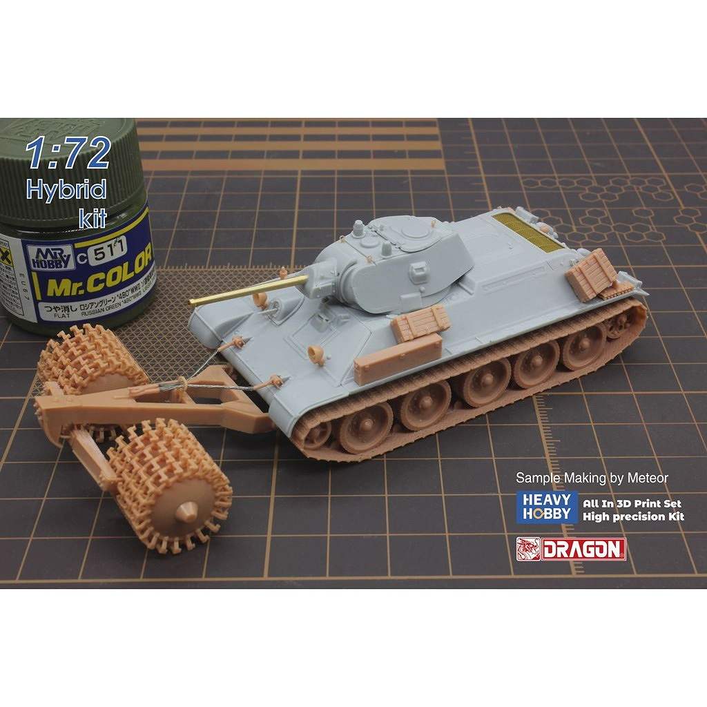 【新製品】PK72005 1/72 WW.II ソ連軍 T34/76 Mod.1941 中戦車w/マインローラー