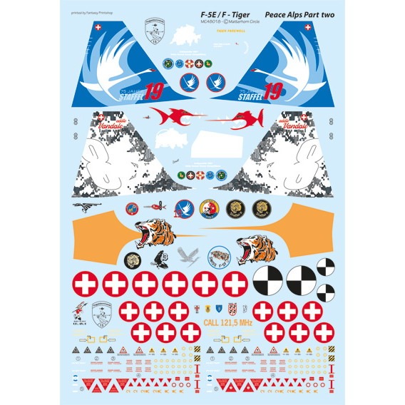 【新製品】Matterhorn Circle Decals 48018 スイス空軍 F-5E/F タイガーII ピースアルプス Pt.2