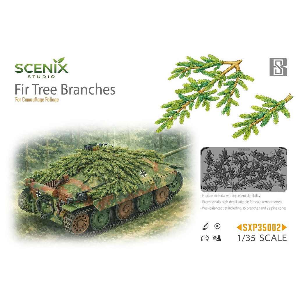 【新製品】SCENIX Studio SXP35002 1/35 ジオラマアクセサリー モミの枝(偽装/植生用)