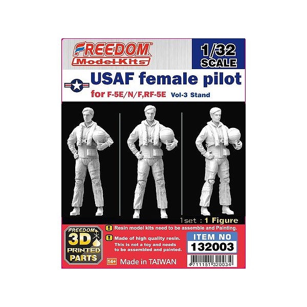 【新製品】132003 1/32 米空軍 女性パイロット (F-5E/F、RF-5E用) Vol.3 (立ちポーズ)