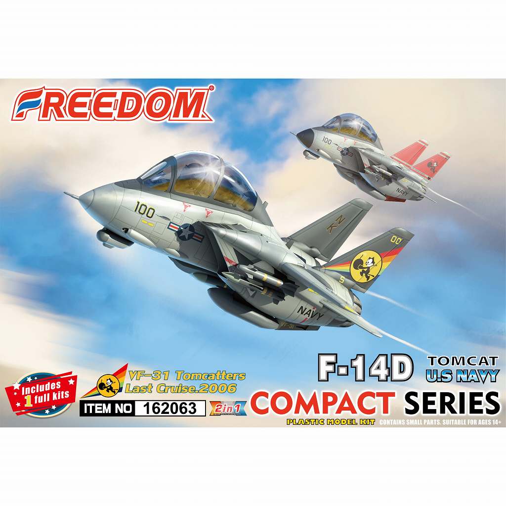 【新製品】162063 コンパクトシリーズ：F-14 トムキャット 米海軍 「VF-31 トムキャッターズ」 ラストクルーズ 2006年