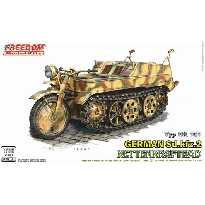 【新製品】16001 1/16 WW.II ドイツ軍 Sd.kfz.2 ケッテンクラフトラート