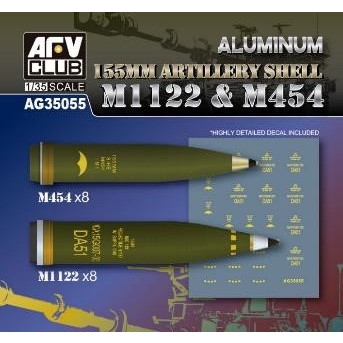 【新製品】AG35055 M109A6/M109A2用 155mm砲弾セット 真鍮製